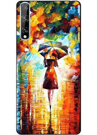 Силіконовий чохол бампер для huawei p smart s з малюнком прогулянка