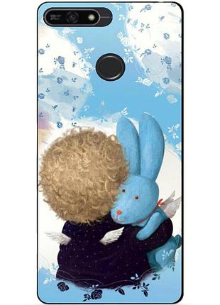 Бампер силиконовый чехол для huawei honor 7a pro с рисунком любимый зайка гапчинская