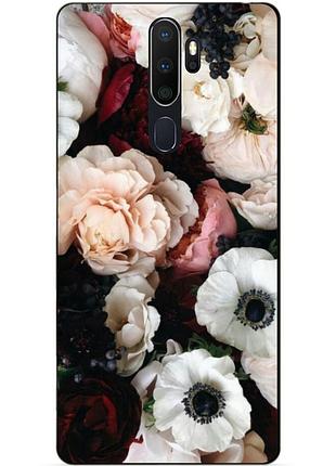 Силиконовый бампер чехол для oppo a5 2020 с рисунком маки