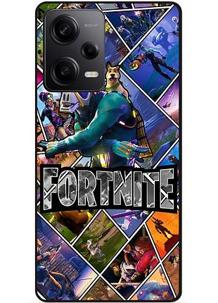 Силиконовый чехол бампер для xiaomi redmi note 12 pro 5g с картинкой фортнайт fortnite