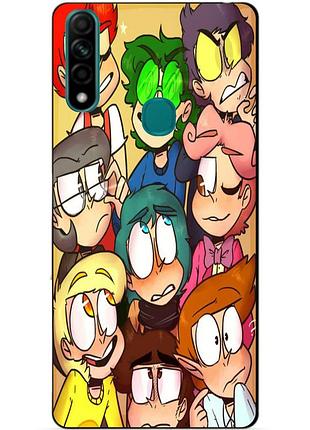 Силиконовый бампер чехол для oppo a31 с рисунком 13 карт