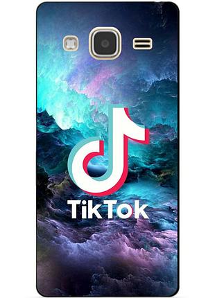 Силиконовый бампер чехол для samsung j3 2016 galaxy j300 j320 с рисунком tik tok