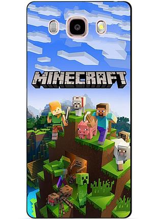 Силіконовий бампер чохол для samsung j5 2016 galaxy j510 з малюнком minecraft