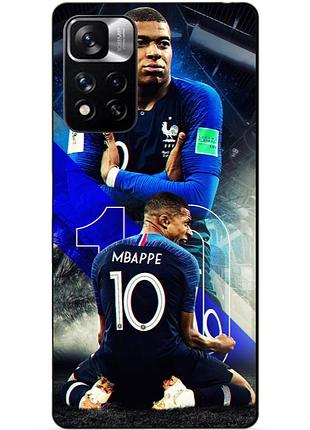 Силіконовий бампер чохол для xiaomi redmi note 11 pro plus 5g з малюнком mbappe франція мбаппе