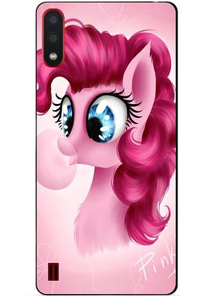 Силиконовый бампер чехол для samsung a01 galaxy a015f с рисунком пони пинки пай