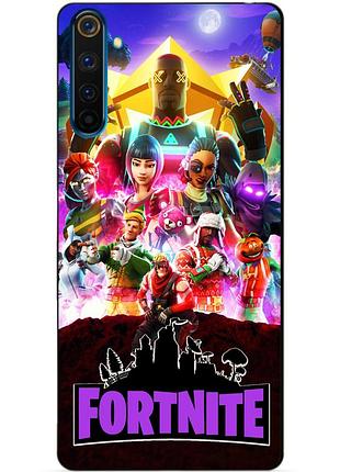 Силиконовый чехол бампер для realme 6 pro с рисунком fortnite
