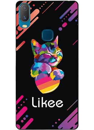 Силиконовый бампер чехол для vivo y11 с рисунком likee