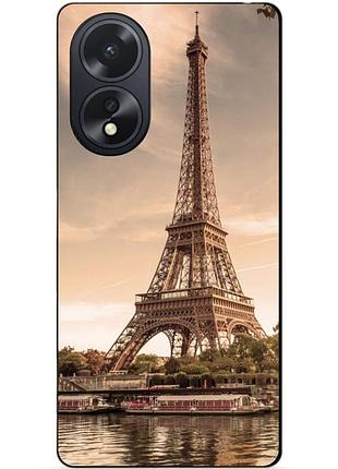 Силіконовий чохол бампер для oppo a38 з малюнком ейфелева вежа франція париж
