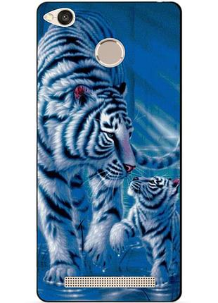 Силіконовий чохол бампер для xiaomi redmi 3s 3 pro з малюнком тигри