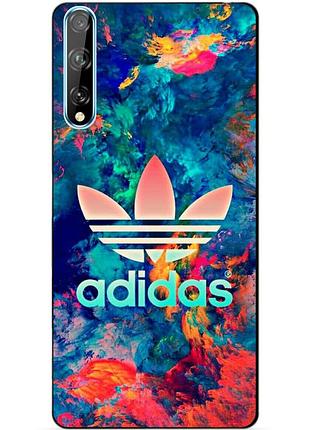 Силіконовий чохол бампер для huawei p smart s з малюнком adidas