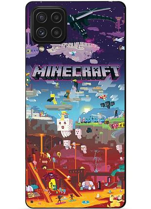 Силіконовий чохол бампер для samsung m32 гра minecraft майнкрафт