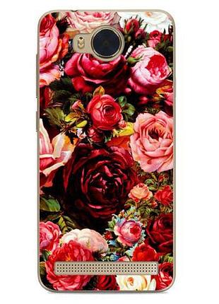 Силіконовий бампер чохол для huawei y3ii y3 2 з малюнком троянди