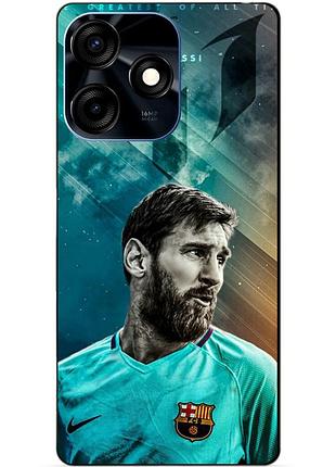 Силиконовый чехол бампер для tecno spark 10c с рисунком leo messi месси