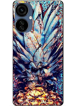 Силіконовий чохол бампер для tecno camon 19 neo з малюнком ананас