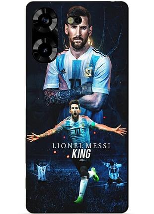 Силиконовый чехол бампер для tecno pova 5 с рисунком messi аргентина месси