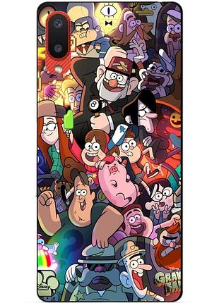 Силиконовый бампер чехол для samsung a02 galaxy a022 с рисунком gravity falls