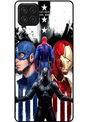 Чехол силиконовый бампер для samsung m32 с рисунком marvel марвел человек паук