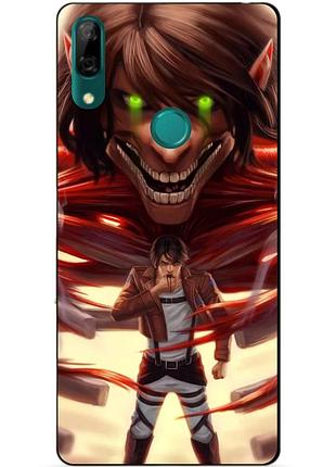 Силиконовый бампер чехол для huawei p smart z с амиме attack on titan