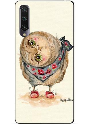 Бампер силіконовий чохол для xiaomi mi a3 з малюнком совеня
