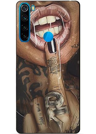 Силиконовый чехол бампер для xiaomi redmi note 8 с рисунком swag