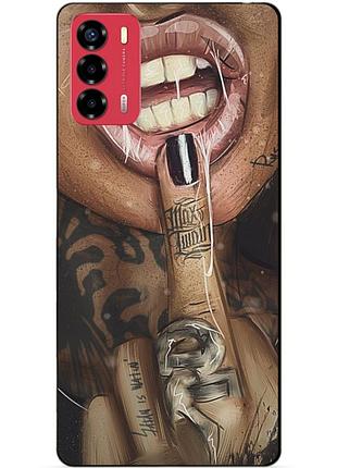 Силиконовый бампер чехол для zte blade v40 vita с рисунком swag