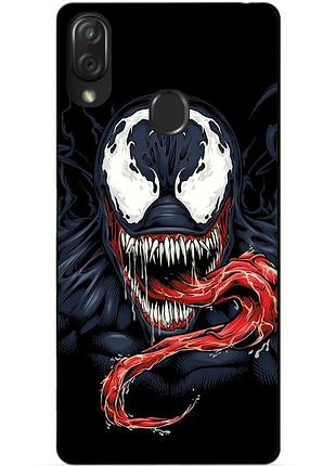 Силиконовый бампер чехол для zte blade v10 vita с рисунком веном