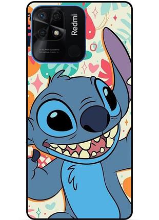 Силиконовый бампер чехол для xiaomi redmi 10c с рисунком stitch стич лило