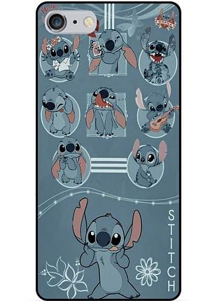 Силиконовый бампер чехол для iphone 6 plus с картинкой стич stitch