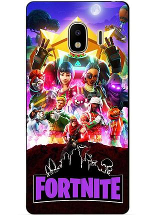 Силіконовий бампер чохол для samsung j4 galaxy j400 з малюнком fortnite