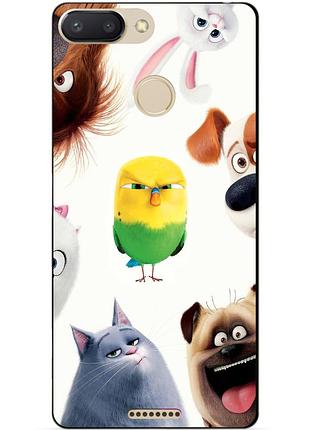 Силіконовий бампер чохол для xiaomi redmi 6 з малюнком таємна життя домашніх тварин