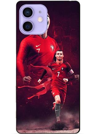 Силіконовий чохол бампер для iphone 12 mini з малюнком ronaldo португалія роналдо