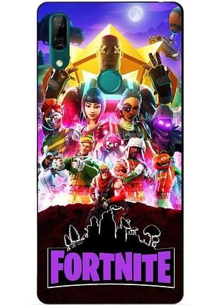 Силиконовый бампер чехол для huawei p smart z с рисунком fortnite