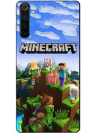 Силіконовий чохол бампер для realme 6 pro з малюнком minecraft