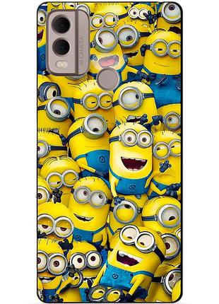 Силиконовый чехол бампер для nokia c22 с рисунком миньоны minion