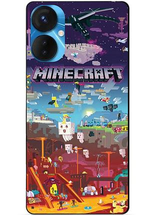 Силіконовий бампер чохол для tecno spark 9 pro гра minecraft майнкрафт