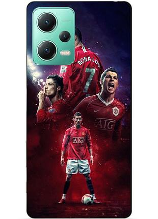 Силиконовый чехол бампер для xiaomi redmi note 12 5g с рисунком ronaldo mu роналдо