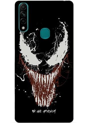 Силиконовый бампер чехол для oppo a31 с рисунком веном