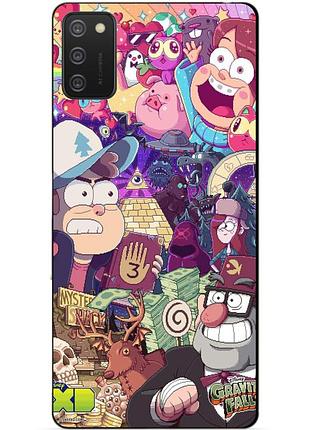 Силиконовый бампер чехол для samsung a02s galaxy a025f с рисунком гравити фолз
