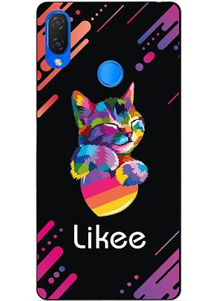 Силиконовый чехол бампер для huawei p smart plus с рисунком likee