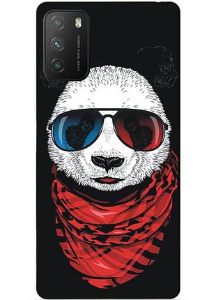 Силіконовий бампер чохол для xiaomi poco m3 з малюнком панда