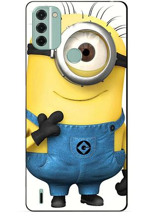 Силиконовый чехол бампер для nokia c31 с рисунком миньон кевин minion