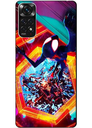 Силиконовый бампер чехол для xiaomi redmi note 11 / note 11s с картинкой человек паук
