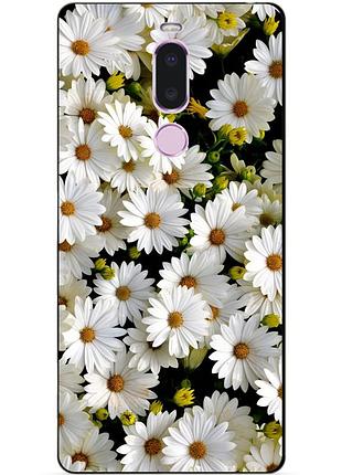 Силиконовый чехол для meizu note 8 с рисунком ромашки