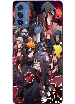 Силиконовый чехол бампер для motorola moto e40 с рисунком наруто naruto аниме