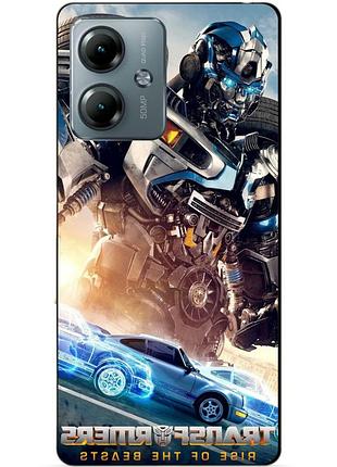 Силиконовый чехол бампер для motorola moto g14 с рисунком мираж трансформеры