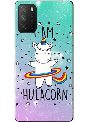 Силіконовий бампер чохол для xiaomi poco m3 з малюнком поні єдиноріг