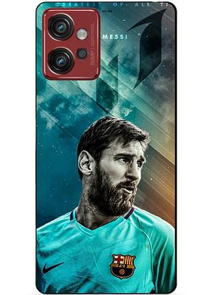 Силиконовый чехол бампер для motorola moto g32 с рисунком leo messi месси