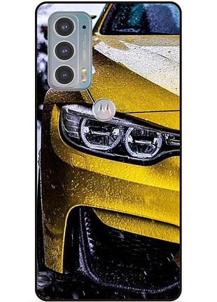 Силиконовый чехол бампер для motorola edge 20 с рисунком bmw бмв машина авто