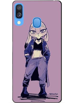 Силиконовый бампер чехол для samsung a40 2019 galaxy a405f с рисунком джуди
