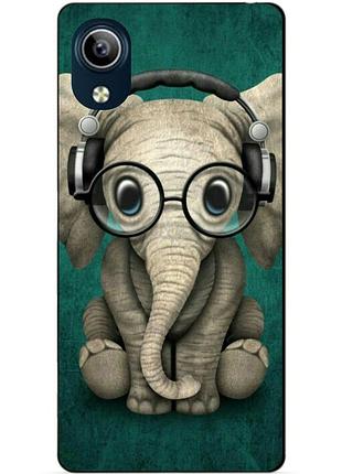 Силіконовий чохол бампер для vivo y91c з малюнком слоник